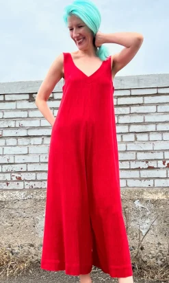 Tawny Pipit Jumpsuit - Red