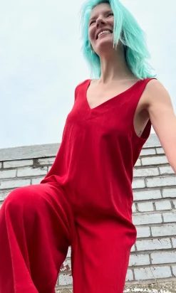 Tawny Pipit Jumpsuit - Red