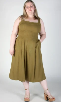 Thornbill Dress - Golden Moss