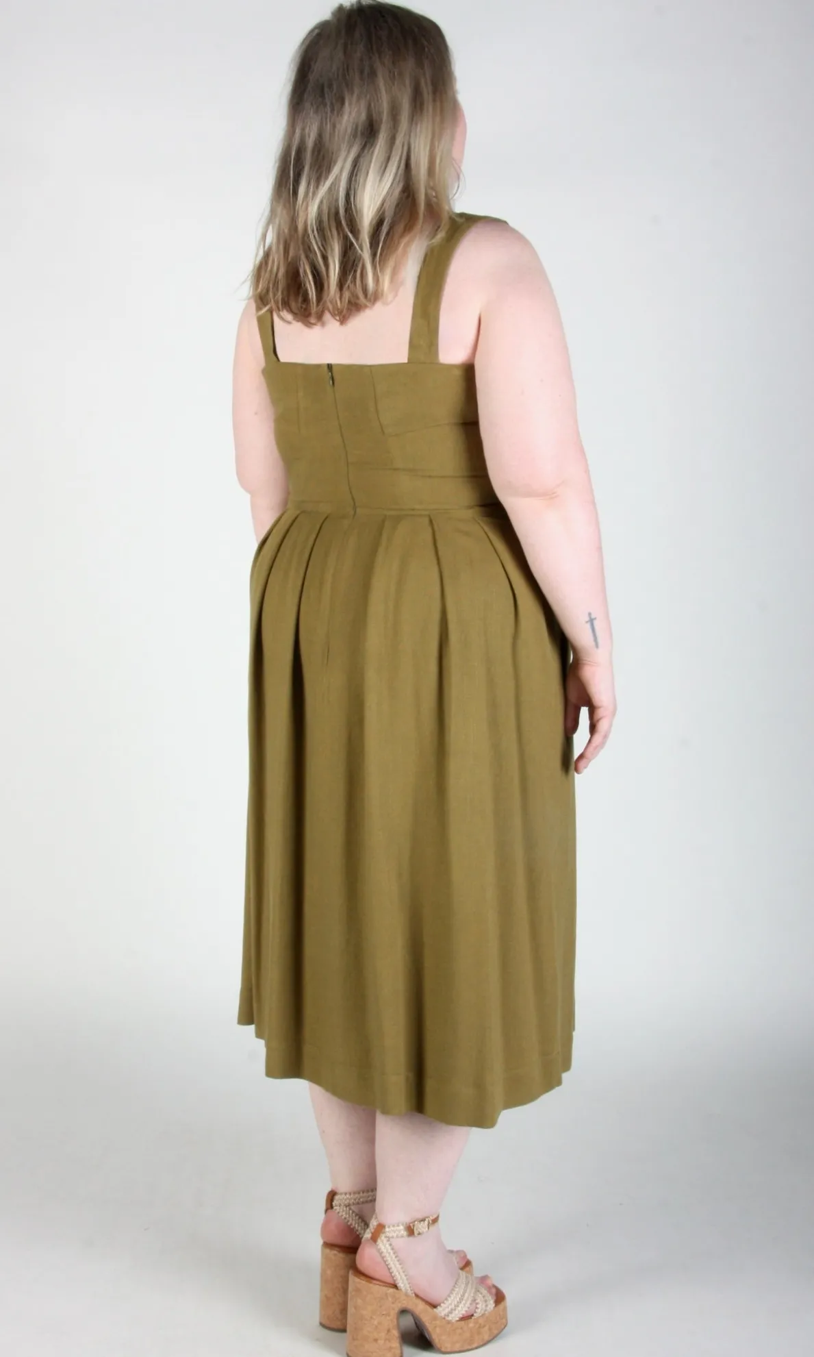 Thornbill Dress - Golden Moss