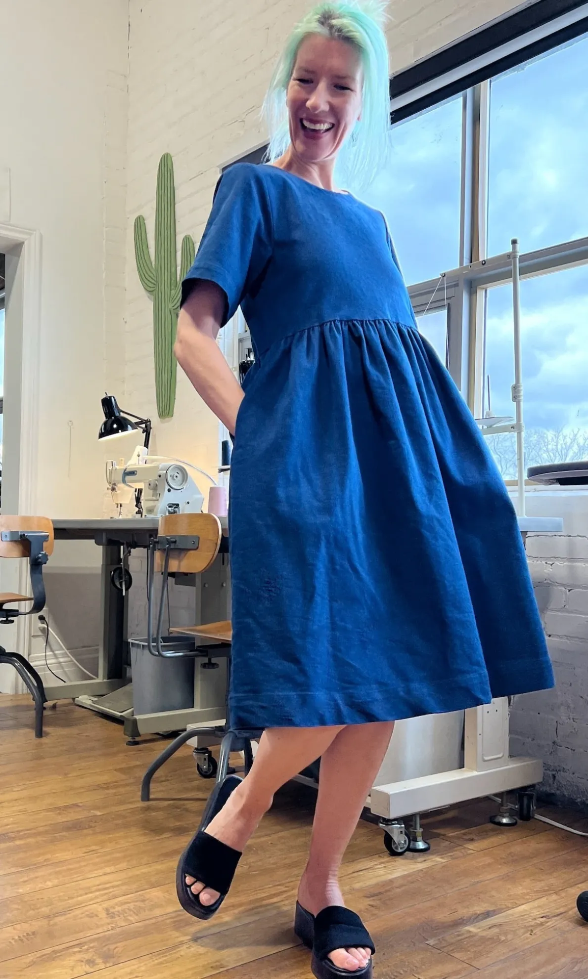 Tiger Shrike Dress - Denim