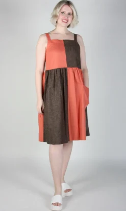 Timber Doodle Dress - Goji Latte