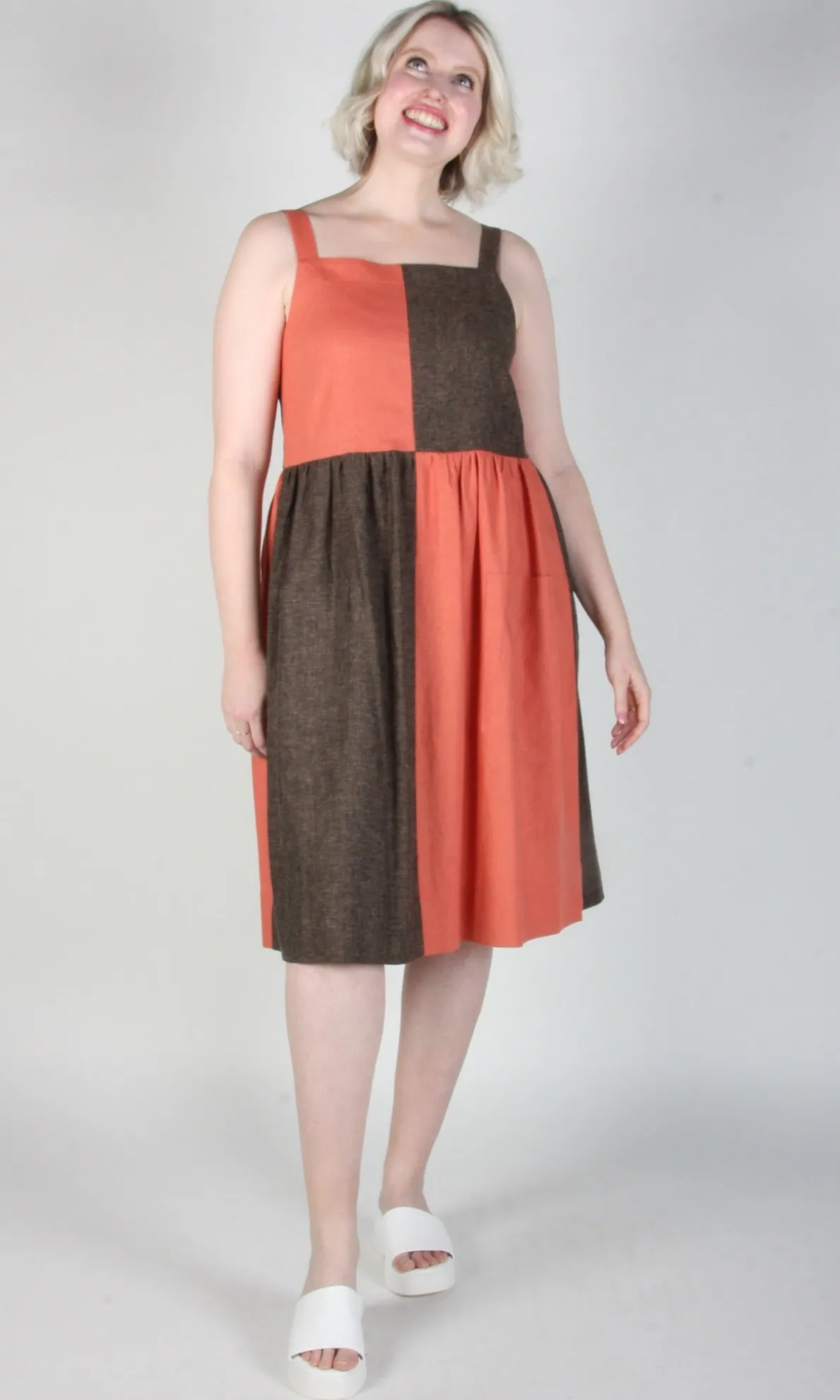 Timber Doodle Dress - Goji Latte