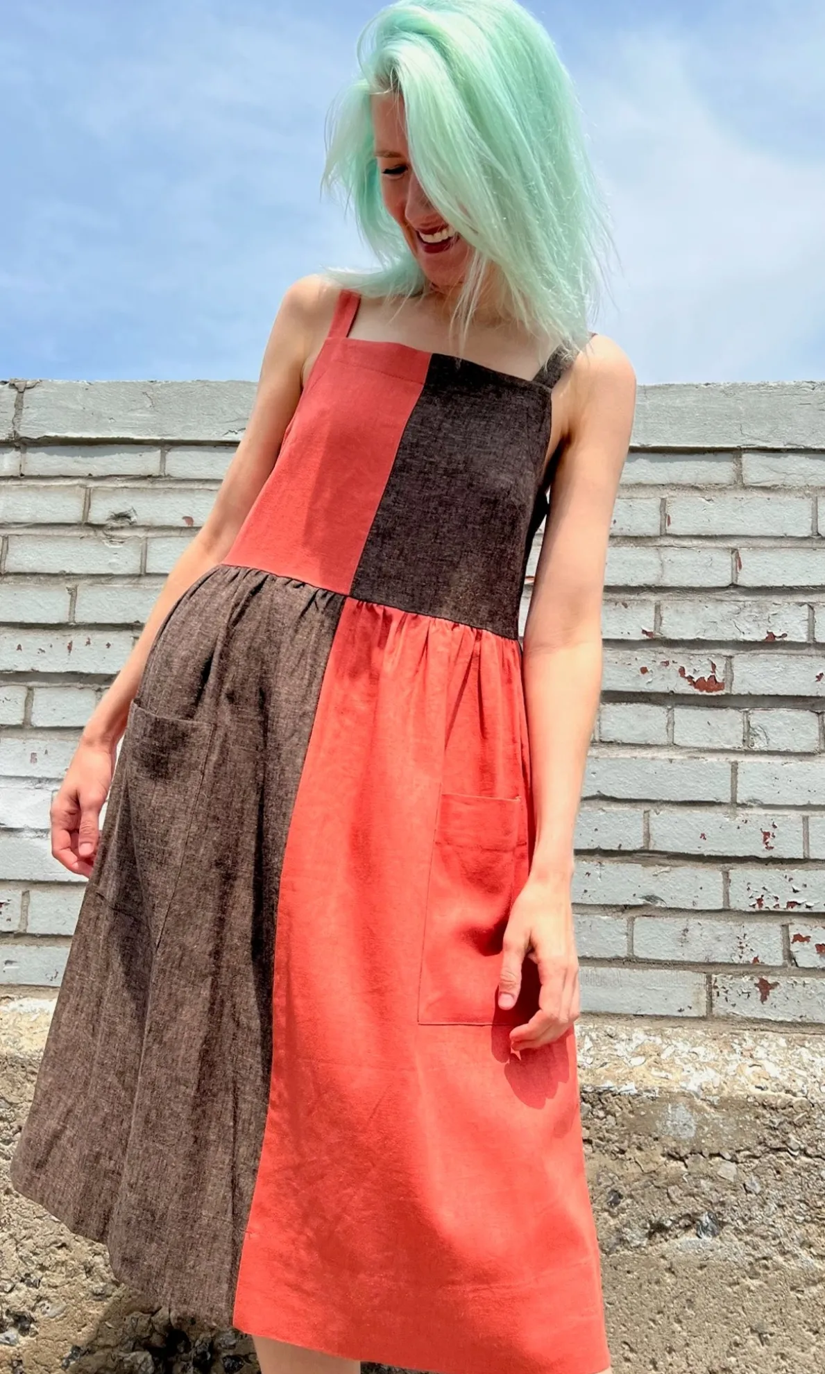 Timber Doodle Dress - Goji Latte
