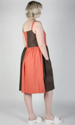 Timber Doodle Dress - Goji Latte