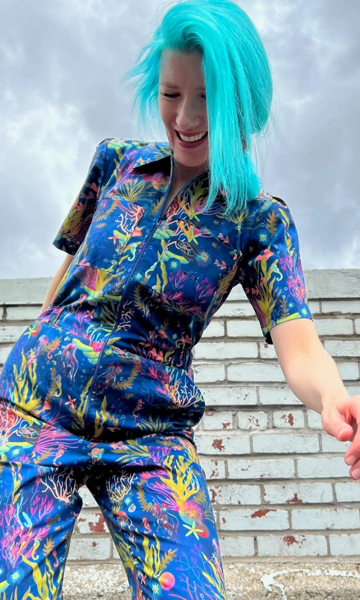 Twillick Jumpsuit - Undersea Gardens
