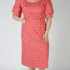 Veery Dress - Red Patches