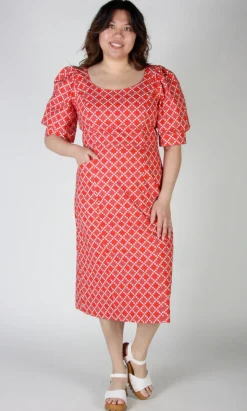 Veery Dress - Red Patches
