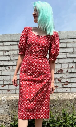 Veery Dress - Red Patches
