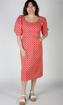 Veery Dress - Red Patches