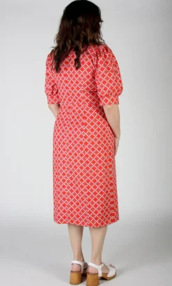 Veery Dress - Red Patches