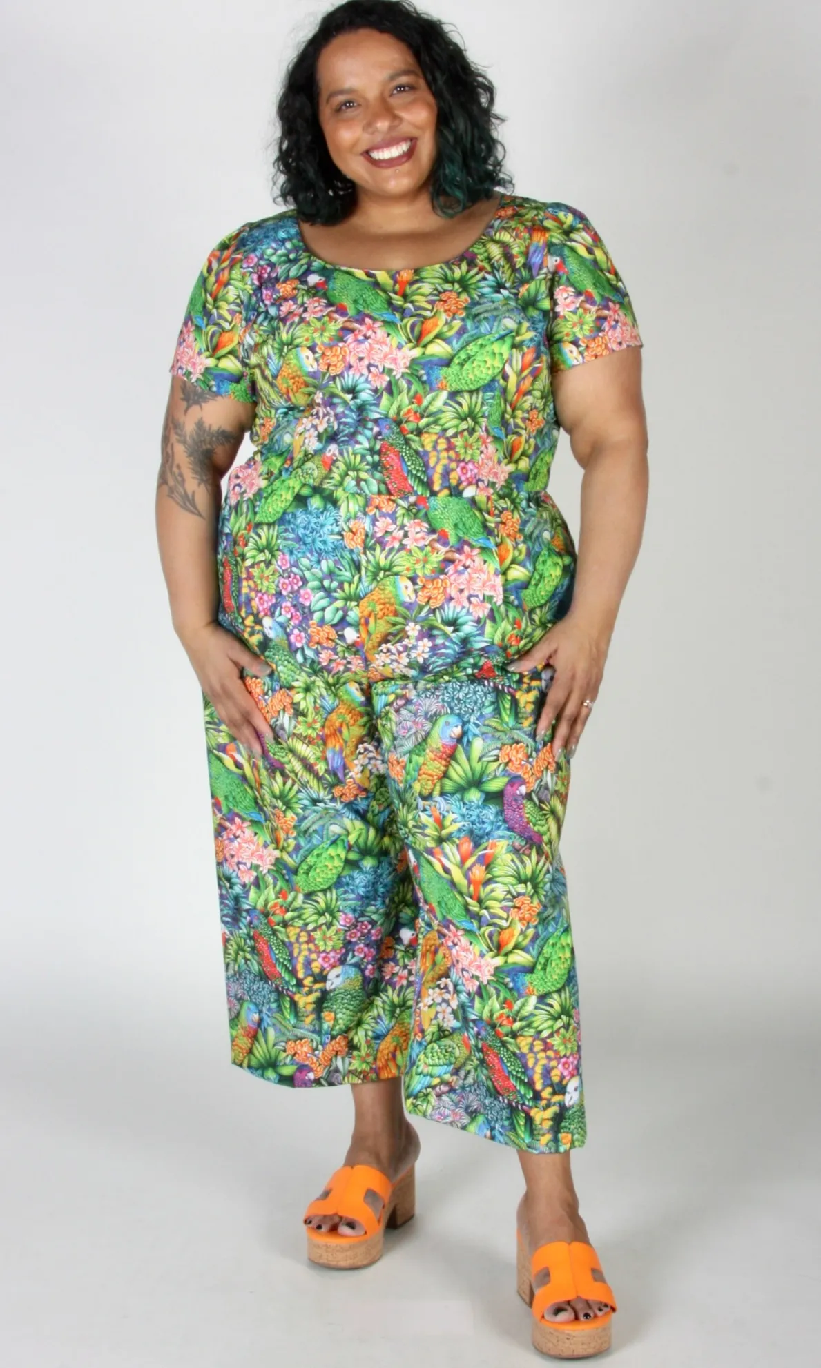Whinchat Jumpsuit - Parrot Jungle