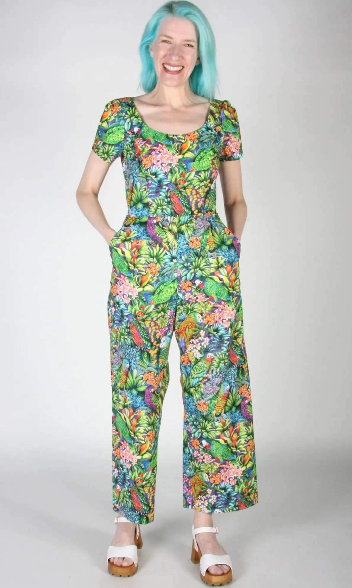 Whinchat Jumpsuit - Parrot Jungle