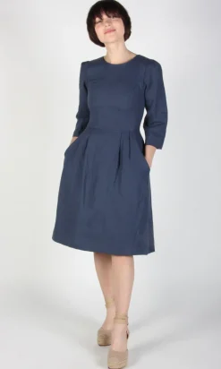 Whistling Snipe Dress - Navy