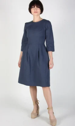 Whistling Snipe Dress - Navy