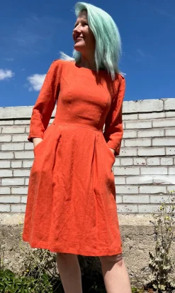 Whistling Snipe Dress - Persimmon
