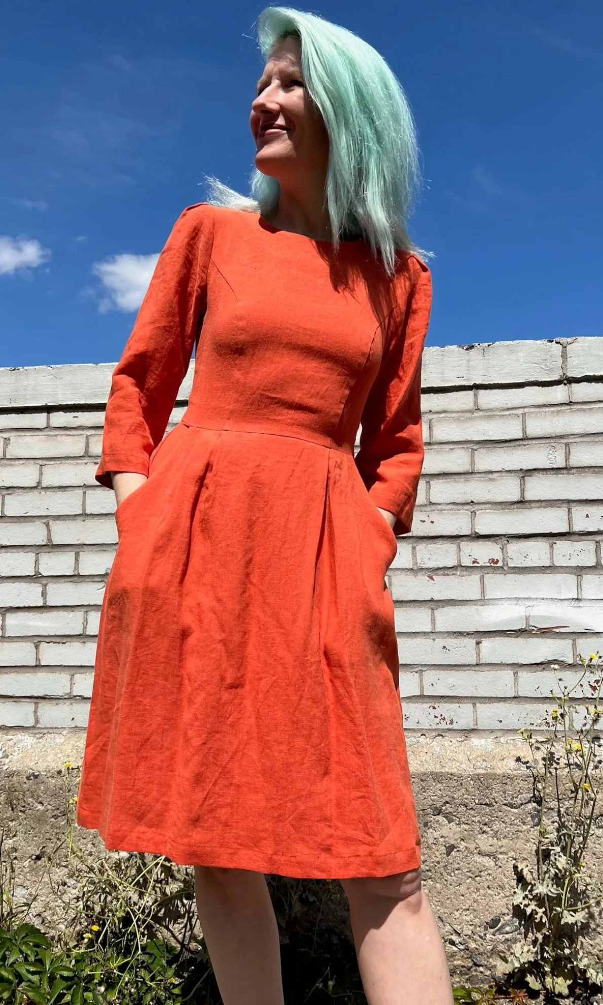 Whistling Snipe Dress - Persimmon