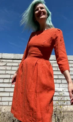 Whistling Snipe Dress - Persimmon