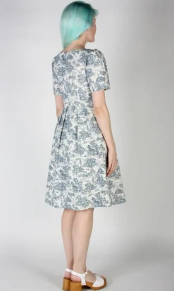 Winter Chippy Dress - Navy Village Toile