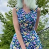 Wood Snipe Dress - Blue Meadow