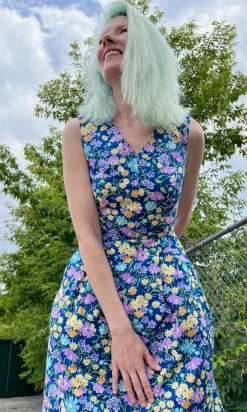 Wood Snipe Dress - Blue Meadow