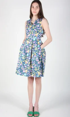 Wood Snipe Dress - Blue Meadow
